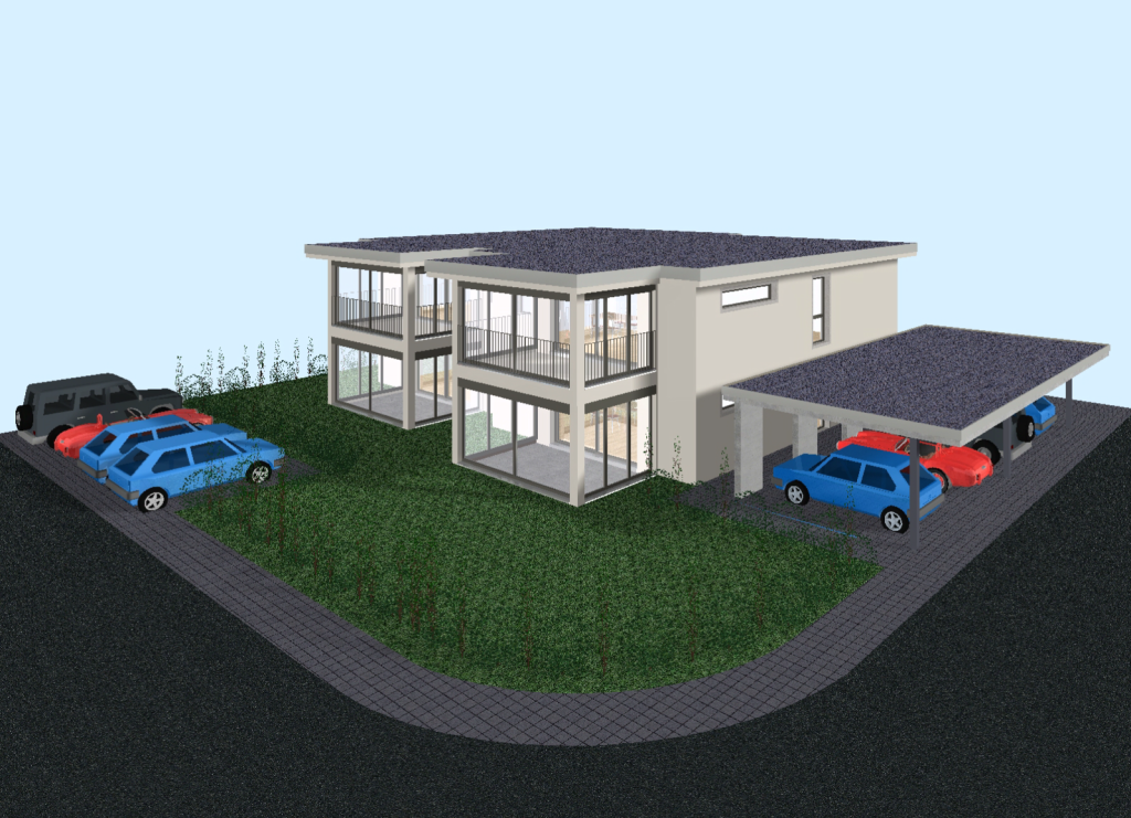 Moderne zweigeschossige Bankfiliale mit Parkplätzen und geräumiger Terrasse an der Oberfeldstrasse 21, 4133 Pratteln