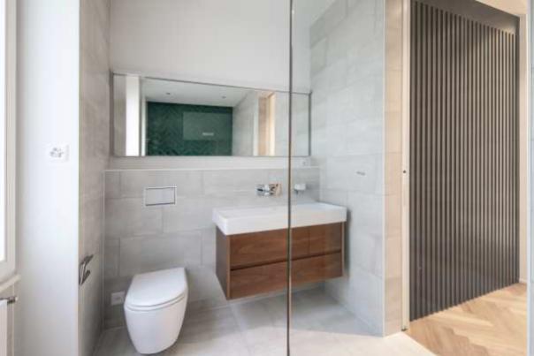 Badezimmer der Eigentumswohnung an der Delsbergerallee in Basel