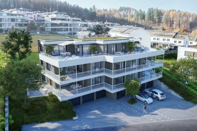 Haus in Vogelperspektive an der Talacherstrasse in Liestal
