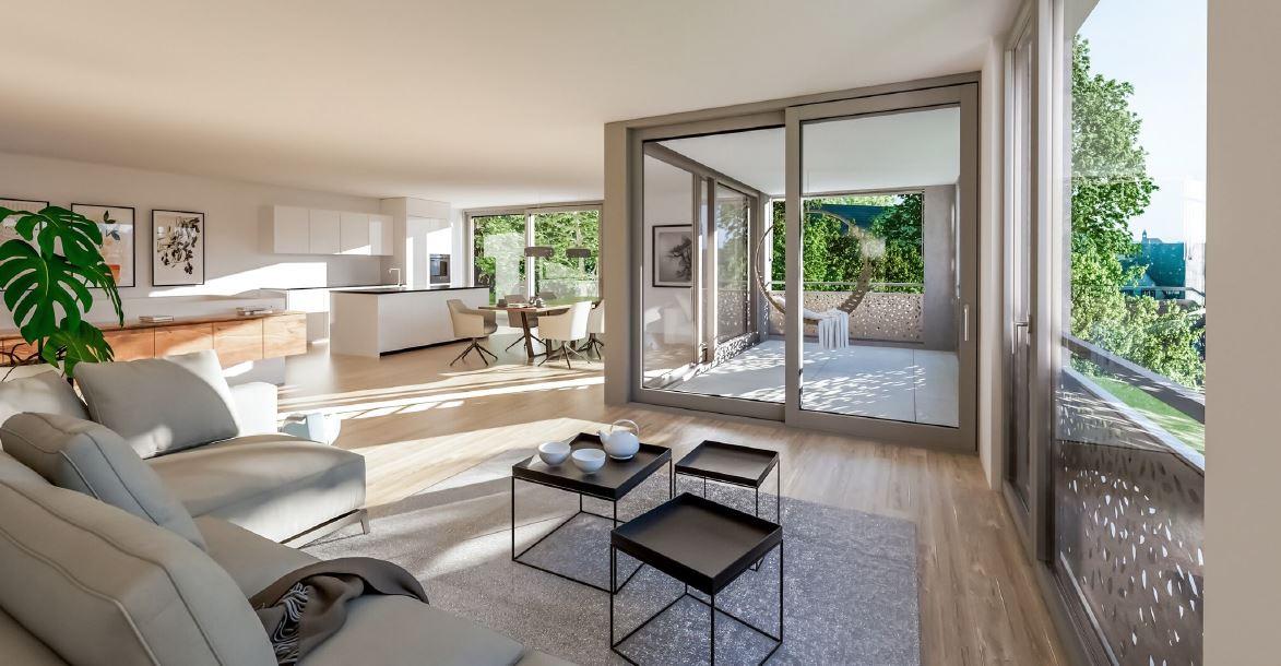 Helle, moderne Wohnoase mit Balkon und viel Tageslicht.