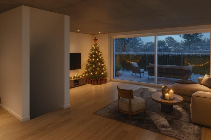 Wohnzimmer der Einfamilienhäuser am Tubhusweg in Muttenz.