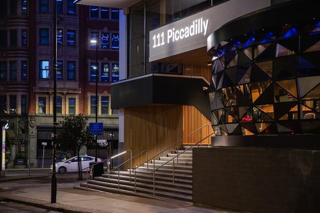 111 Piccadilly entrance is just a 2 minute walk from the train station
