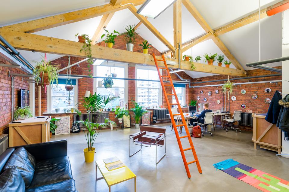 An open plan office space