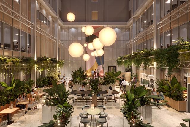 cgi created image of the new entrance for bruntwood scitech's centre city building in birmingham