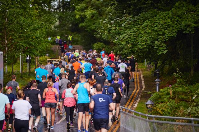 A sea of runners at Alderley Park running for LandAid