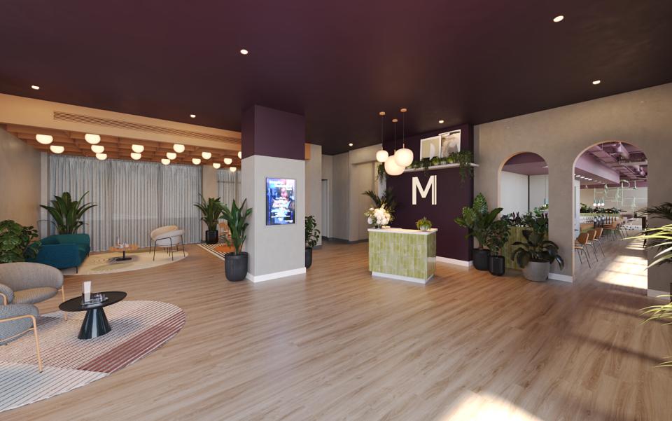 Large reception with breakout space