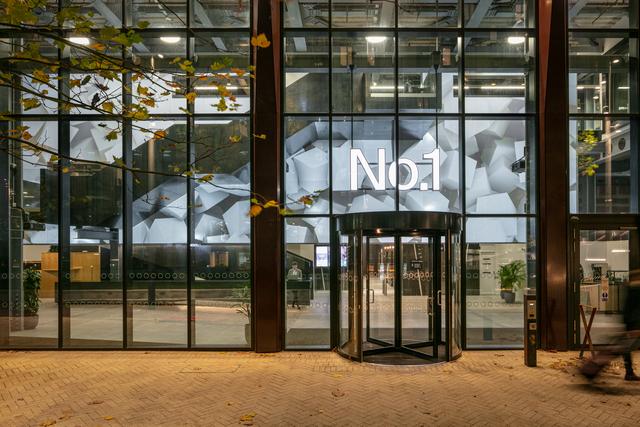 exterior image of no.1 circle square building in manchester