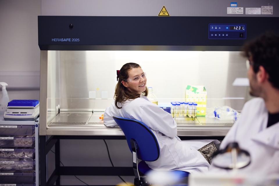 Beakers in a lab