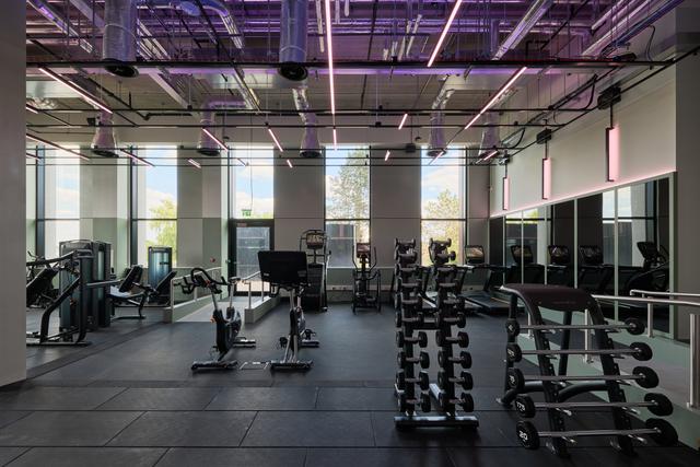 One of the largest office gyms in the city, fully equipped with premium equipment to support employee wellbeing.