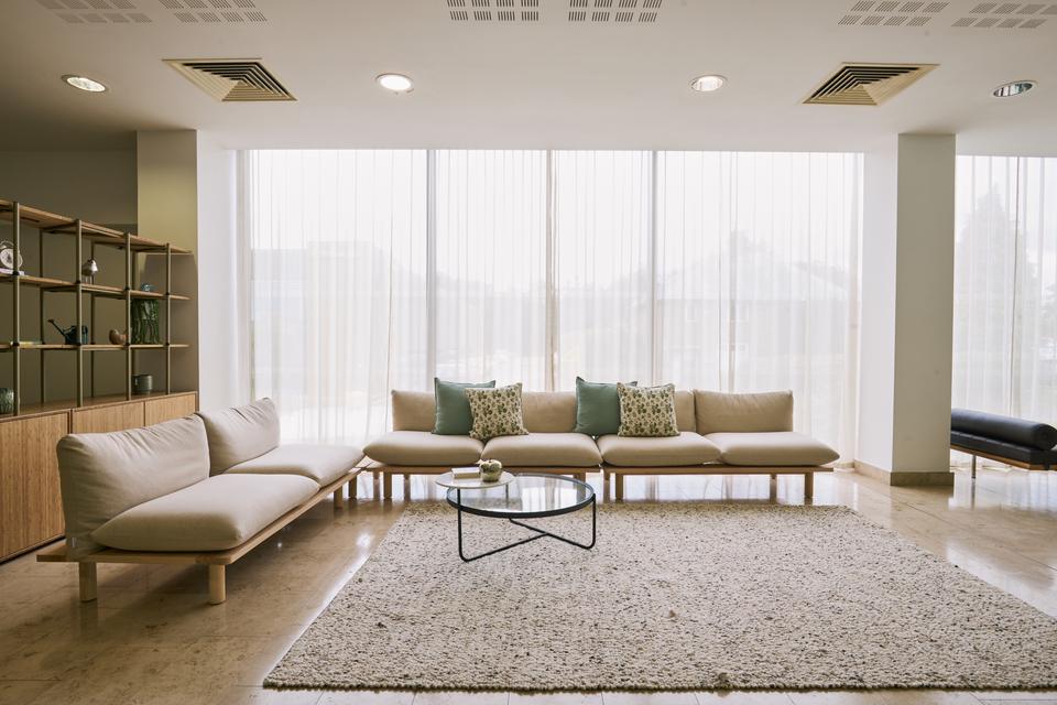 Stylish Booths Park lounge area