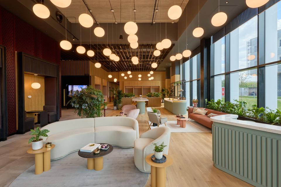 Reception area and communal space at Enterprise Wharf, Innovation Birmingham