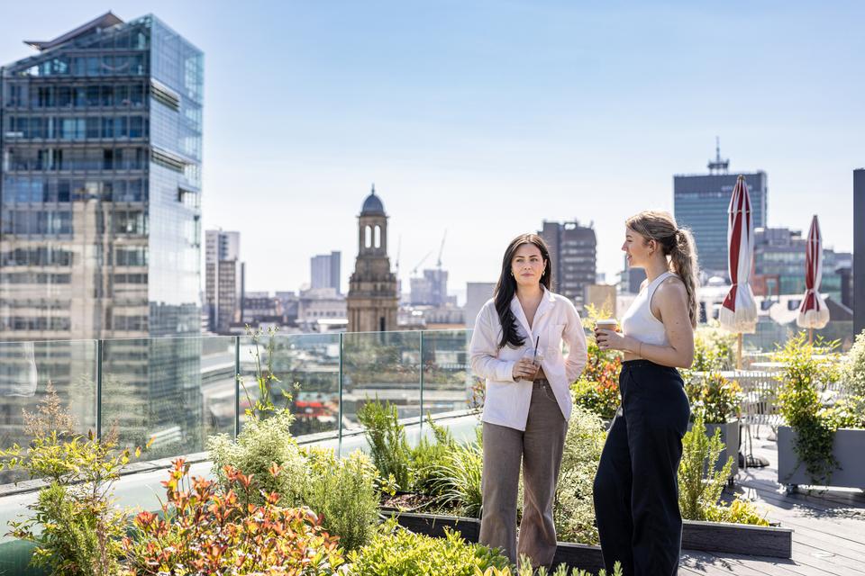 Rooftop terrace overlooking Manchester