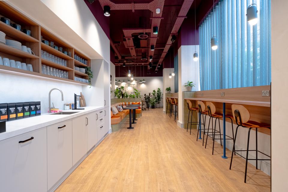Customer lounge with complimentary coffee, tea and refreshments