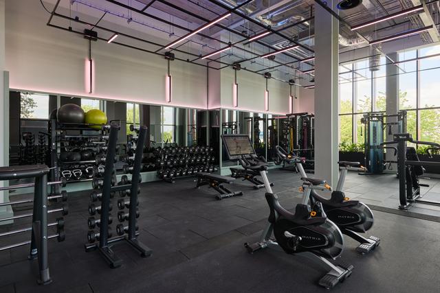 Breakout space at Enterprise Wharf, Innovation Birmingham On-site gym to improve colleague work-life balance