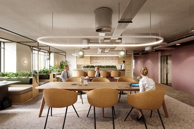 Serviced space breakout area