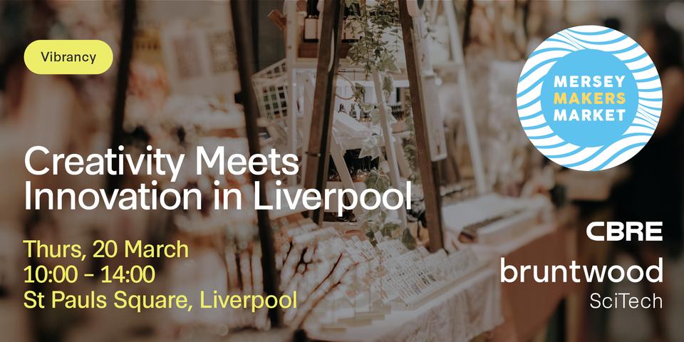 advertising graphic for mersey makers event in liverpool