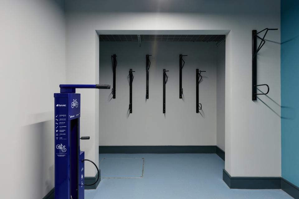 Cycle store, repair kit, and lockers to support your active lifestyle