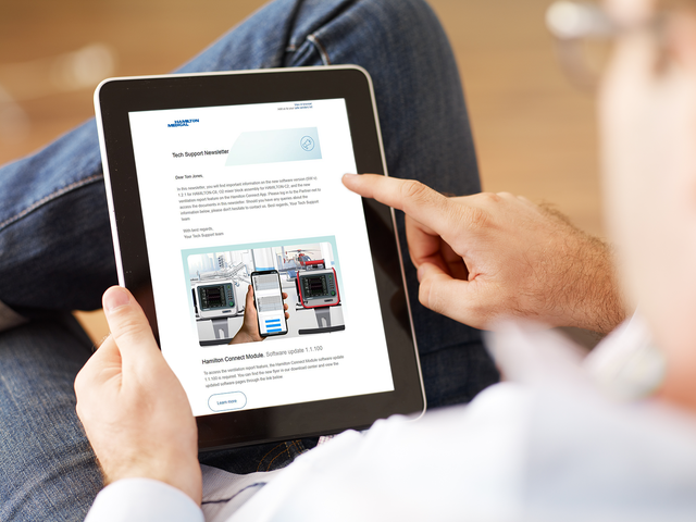 Come leggere la newsletter dell'assistenza tecnica su tablet