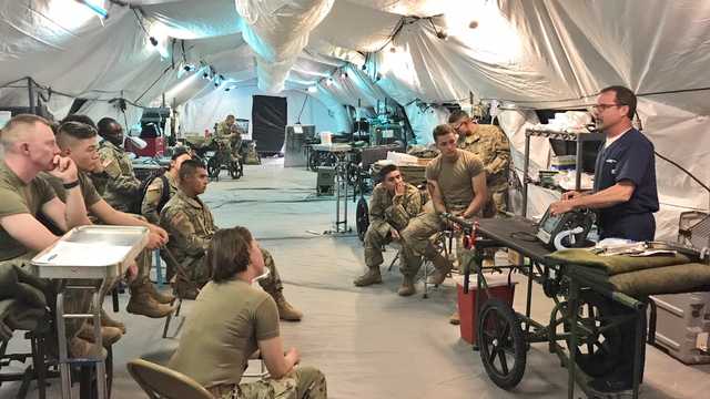 Аппарат ИВЛ HAMILTON-T1 военного назначения в военном госпитале на базе Форт-Блисс