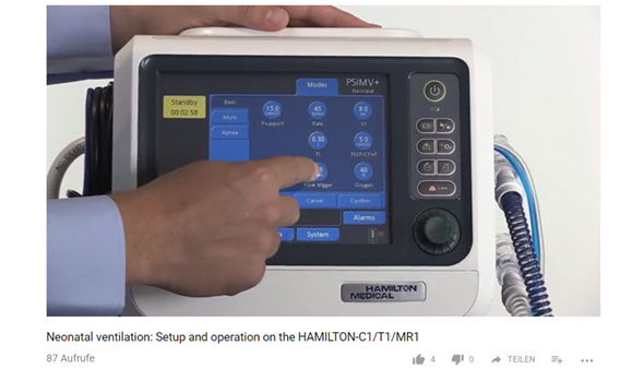 Neonatal ventilation with the HAMILTON-C1/T1/MR1