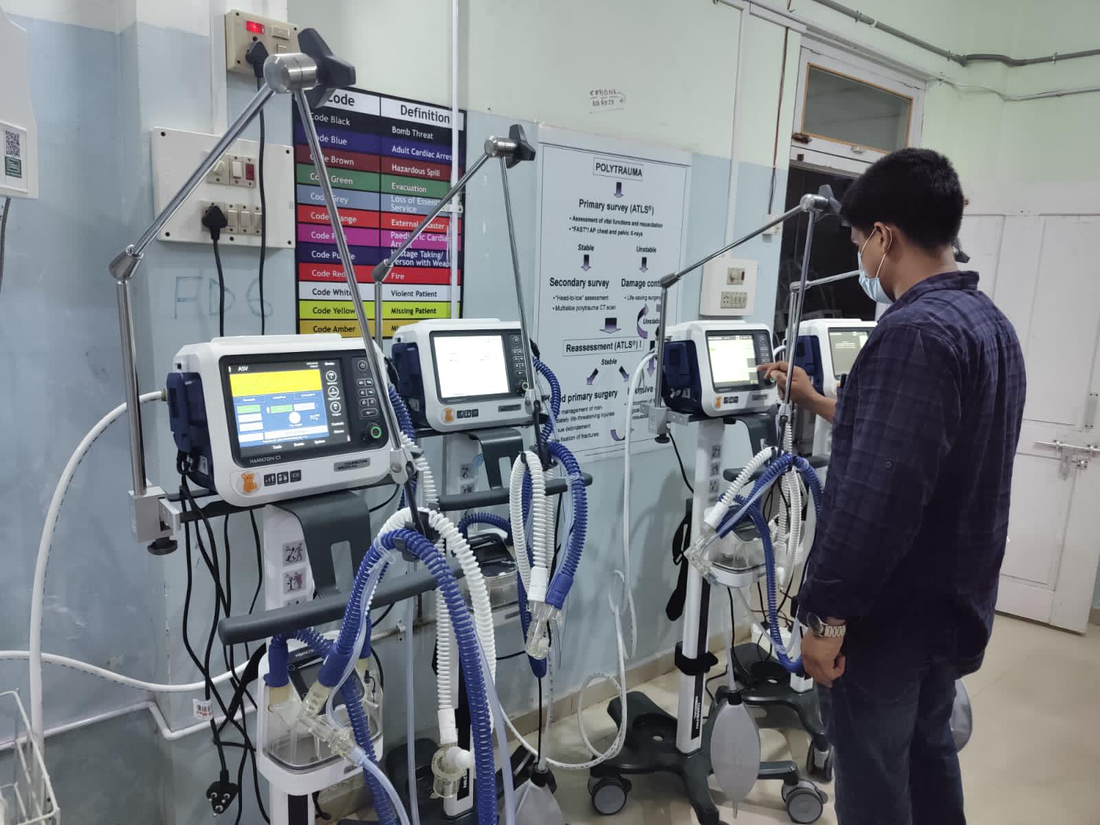 India ICU with HAMILTON-C1 ventilators