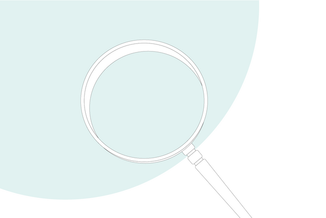 Graphic illustration: magnifying glass