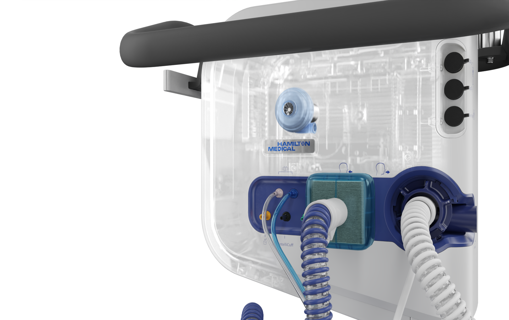 Turbine haute performance HAMILTON-C6 garantie à vie (limitée à la durée de vie prévue du ventilateur HAMILTON-C6)