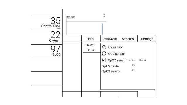 Ventilator settings for HFNC and SpO2 monitoring on Hamilton Medical ventilators 2