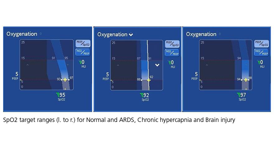 Image showing oxygenation maps for all three conditions