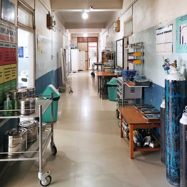 Вид больницы в Манипуре изнутри
