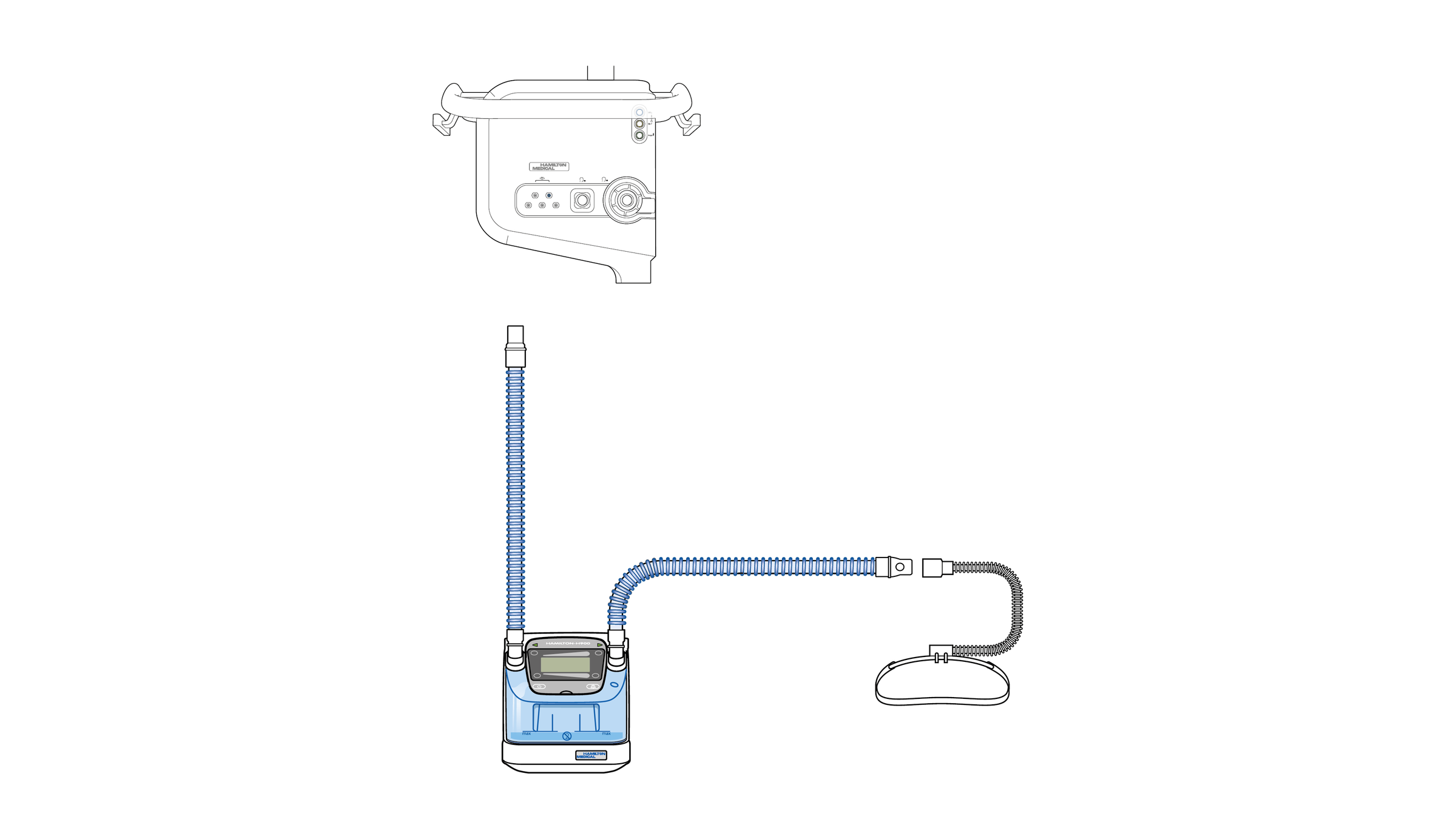 High flow nasal cannula therapy system on the HAMILTON-C6