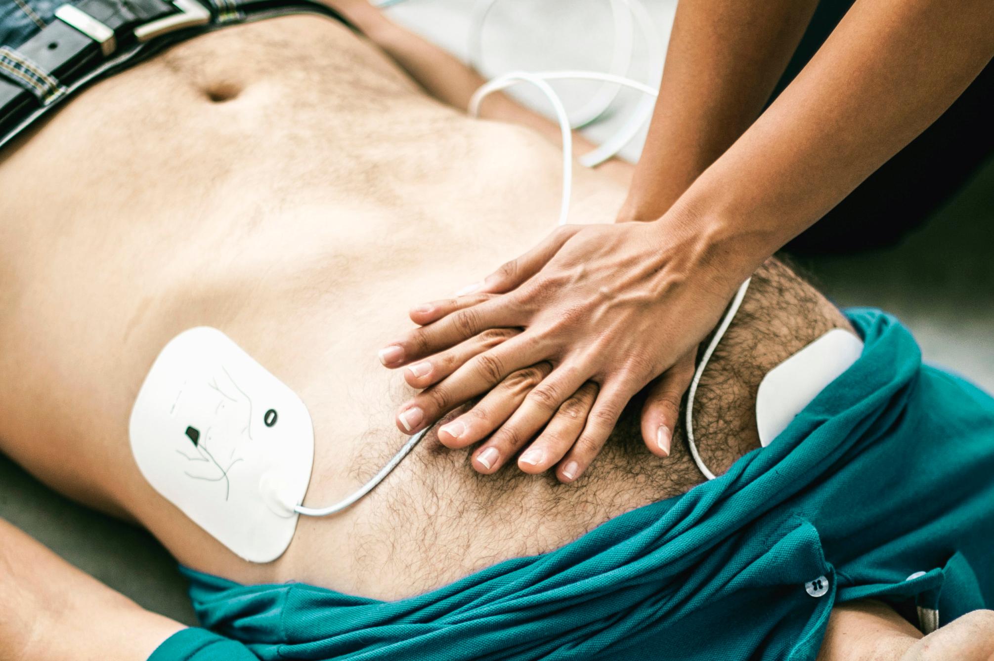 CPR on a man