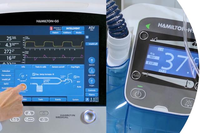 The humidifier remote access enables you to access and manage the HAMILTON-H900 controls and alarms over the ventilator display. In this video we will show you how to use the HAMILTON-H900 humidifier remote access on the HAMILTON-G5 ventilator. It works the same way on any other compatible Hamilton Medical ventilator. 00:11 Introduction Humidifier Remote Access 00:51 Setup and access 01:21 Setting changes 01:52 Alarms 02:17 Event log 02:35 Disclaimer For more information on the HAMILTON-H900 humidifier visit: www.hamilton-h900.com For more information on the HAMILTON-G5 visit: www.hamilton-g5.com