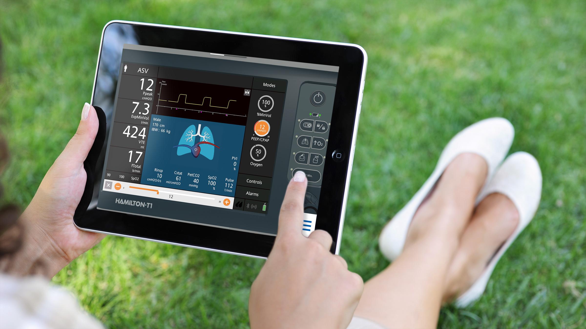 VenTrainer running on a tablet