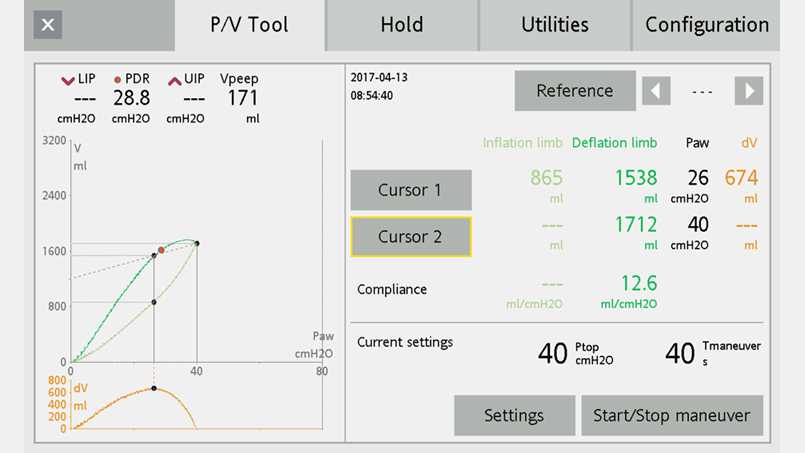 Screenshot showing Paw/V + Paw/dV graph