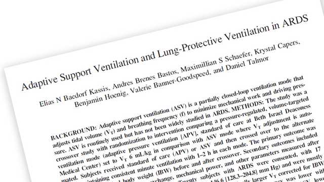 ASV® 和用于治疗 ARDS 病人的肺保护通气