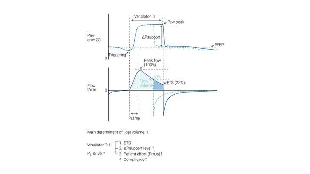 Illustration of pressure and flow