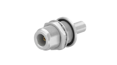 COAXIAL CONNECTOR, N, 50 Ohm, Straight bulkhead cable jack (female)