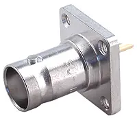 COAXIAL CONNECTOR, BNC, 50 Ohm, Straight panel receptacle, jack (female), flange mount