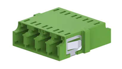 LC adapter, w/o flange, quadruplex