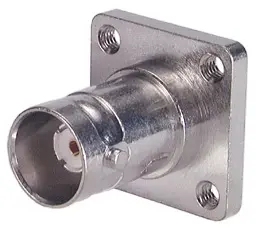 COAXIAL CONNECTOR, BNT, 50 Ohm, Straight panel receptacle, jack (female), flange mount