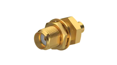 COAXIAL CONNECTOR, SMA, 50 Ohm, Straight bulkhead cable jack (female)