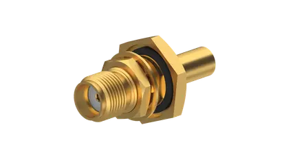 COAXIAL CONNECTOR, SMA, 50 Ohm, Straight bulkhead cable jack (female)