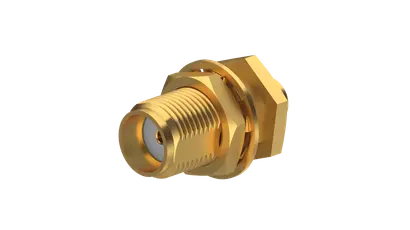 COAXIAL CONNECTOR, SMA, 50 Ohm, Straight bulkhead cable jack (female)