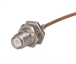 COAXIAL CONNECTOR, TNC-reverse, 50 Ohm, Straight bulkhead cable jack (female)