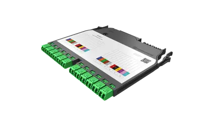 IANOS double ribbon splice module, 12xSM, LC APC, TIA