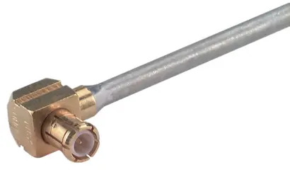 COAXIAL CONNECTOR, MCX, 50 Ohm, Right angle cable plug (male)