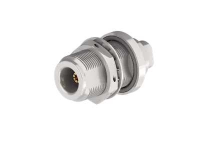 COAXIAL CONNECTOR, N, 50 Ohm, Straight bulkhead cable jack (female), High salt mist resistant (SS316L)