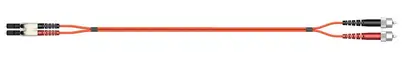 Duplex, LC pushpull-FC, MM, 2.0mm, orange, OM2