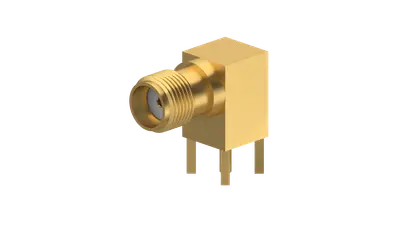 COAXIAL CONNECTOR, SMA, 50 Ohm, Right angle PCB jack (female)